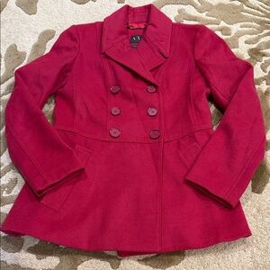 A/X Armani Exchange Women's Double-Breasted Magenta Jacket